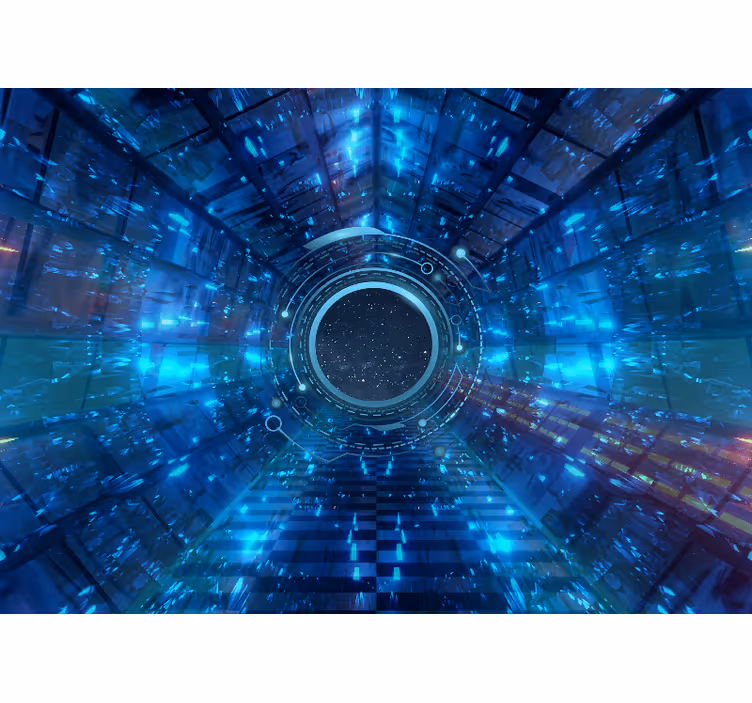 Mural del espacio portal cósmico 3d - TenVinilo
