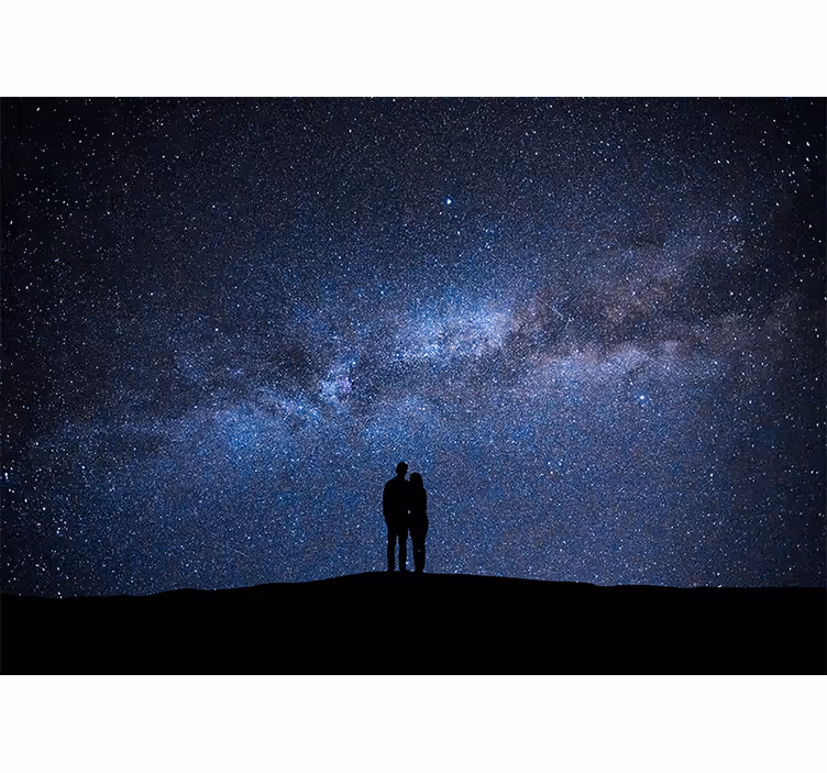 Mural para salón Amor bajo las estrellas - TenVinilo