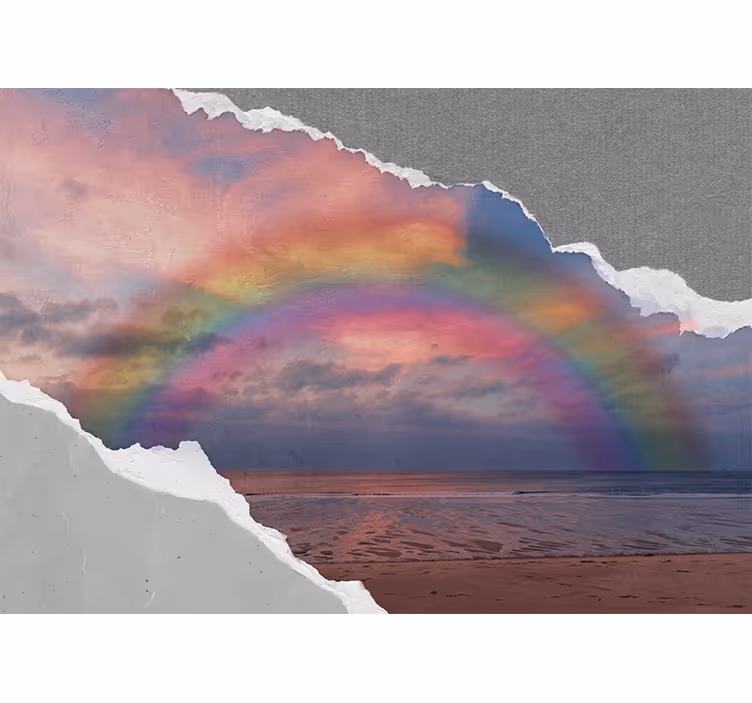 Fotomural cielo arco iris vibrante - TenVinilo