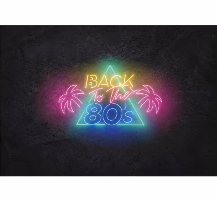 Fotomural de frases Volver al logo de los 80 - TenVinilo