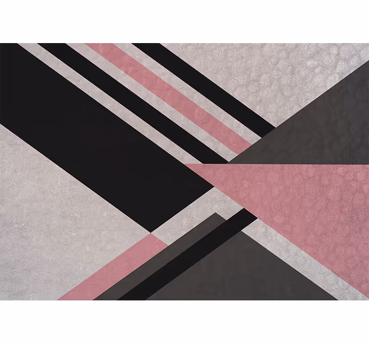 Fotomural abstracto Patrón geométrico moderno con rosa - TenVinilo