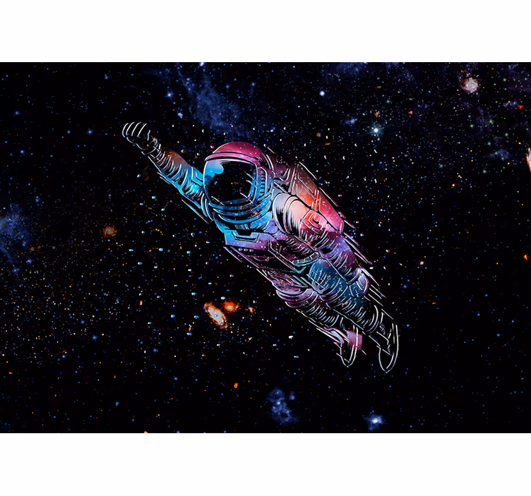 Fotomural espacio Astronauta en concepto de lugar - TenVinilo