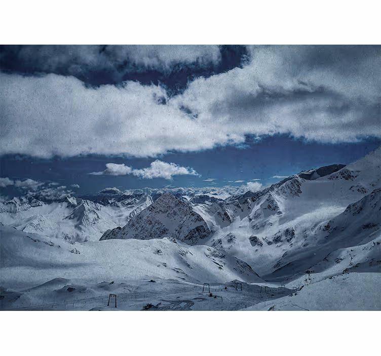 Mural de montañas cumbres nevadas - TenVinilo