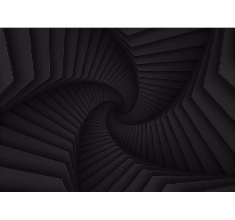 Mural abstracto forma espiral intrincada - TenVinilo