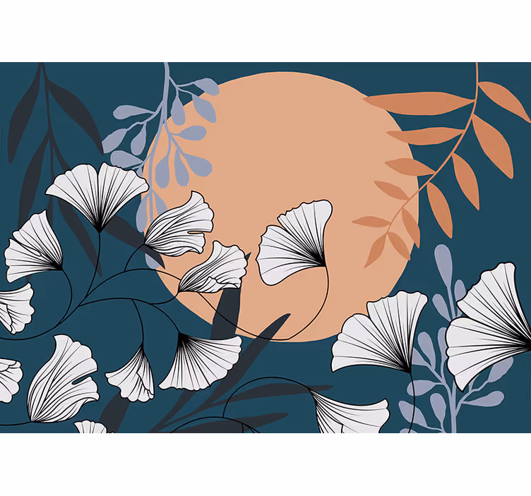 Mural de flores composición botánica floral - TenVinilo