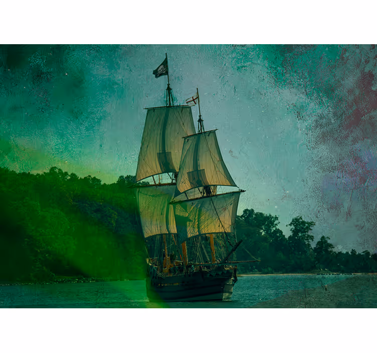 Mural de vehículos barco de vela - TenVinilo