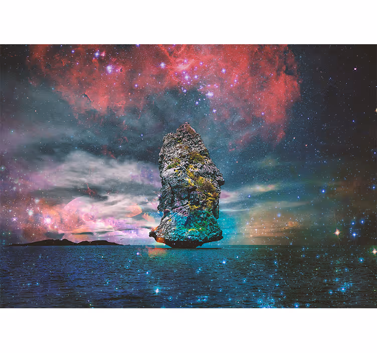 Mural del espacio formación rocosa celestial - TenVinilo