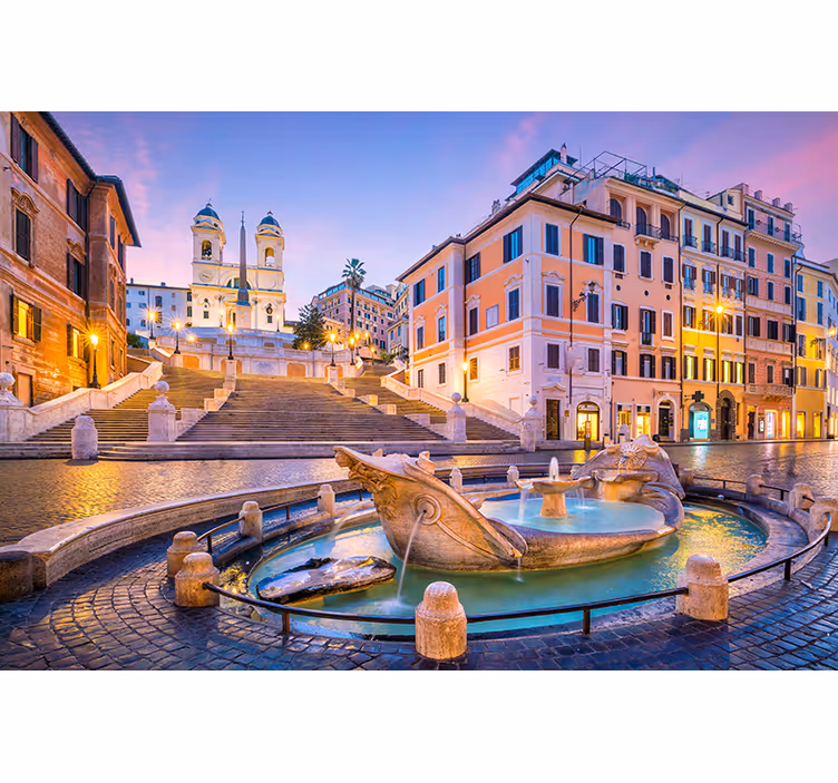 Fotomural ciudad Piazza di spagna en roma - TenVinilo