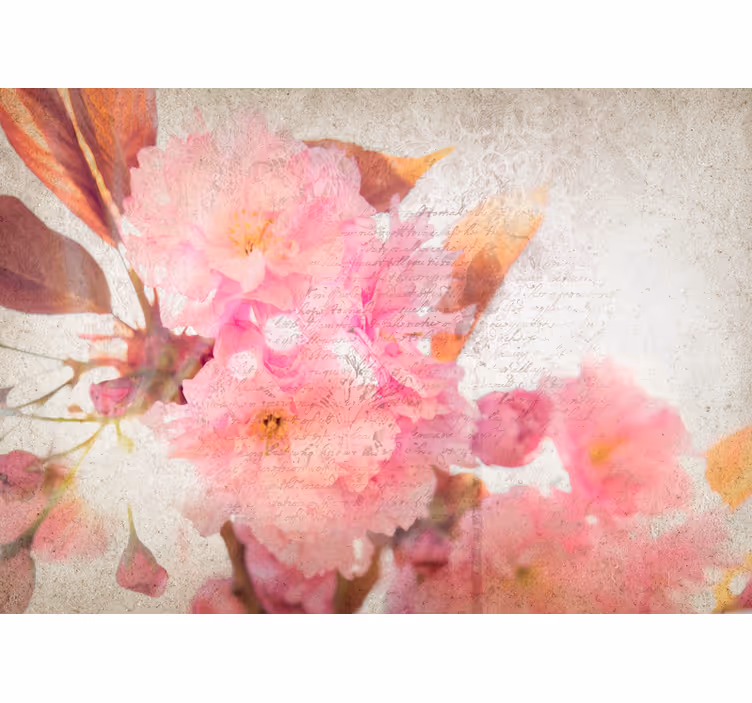 Mural de flores cerezos en flor - TenVinilo