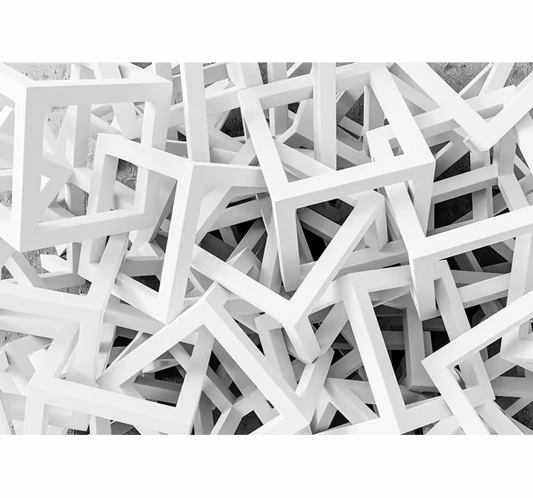 Mural de textura formas abstractas en blanco - TenVinilo