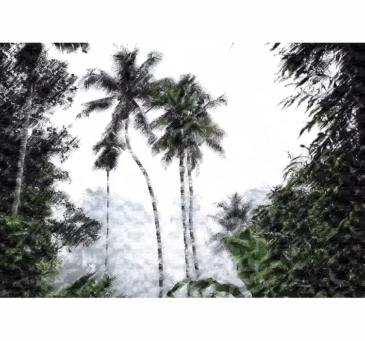 Mural de naturaleza serenidad de palmera - TenVinilo