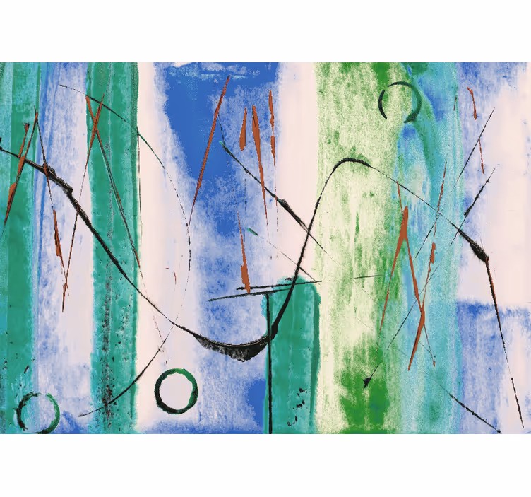 Mural abstracto patrón de líneas dinámicas - TenVinilo