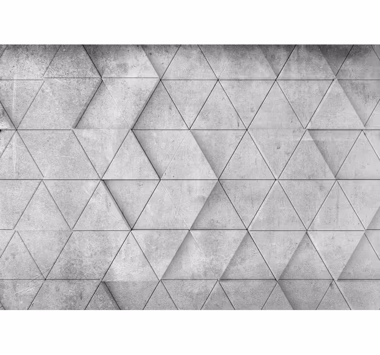 Mural de textura motivo geométrico de concreto - TenVinilo