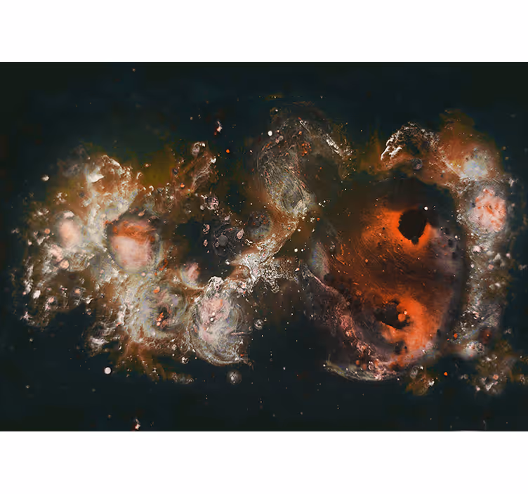 Mural abstracto patrones fluidos celestiales - TenVinilo