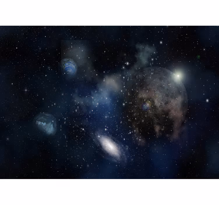 Mural del espacio escena de exploración galáctica - TenVinilo