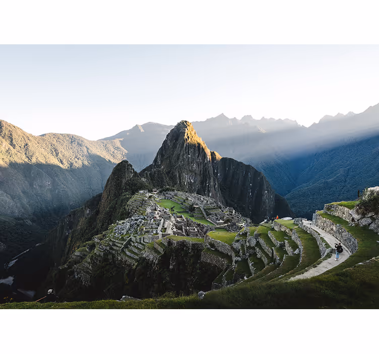 Fotomural de montañas Vista aérea de las ruinas de machu picchu - TenVinilo