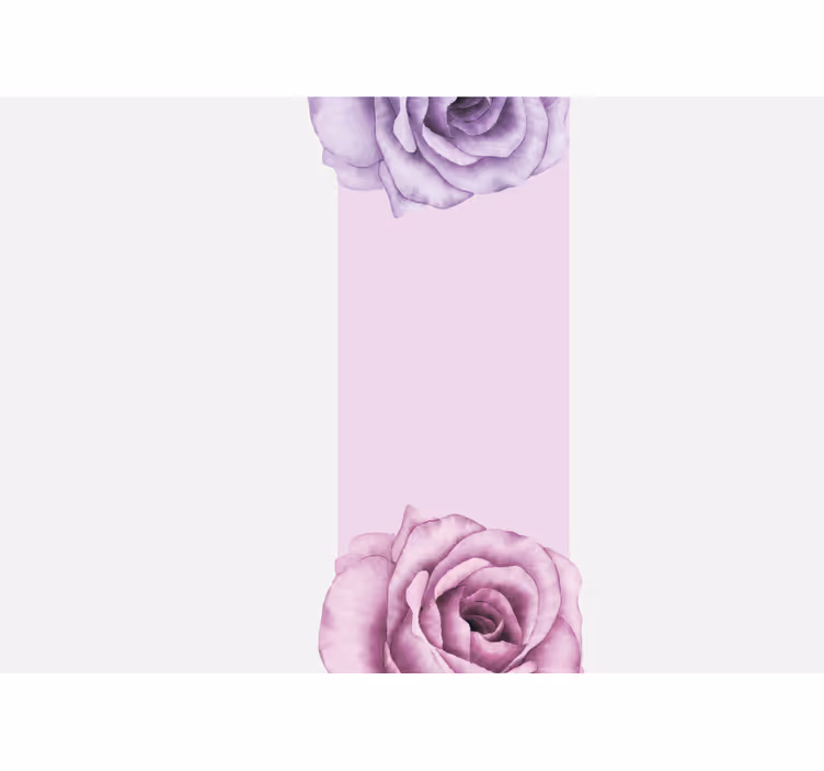 Mural de flores diseño de rosa púrpura - TenVinilo