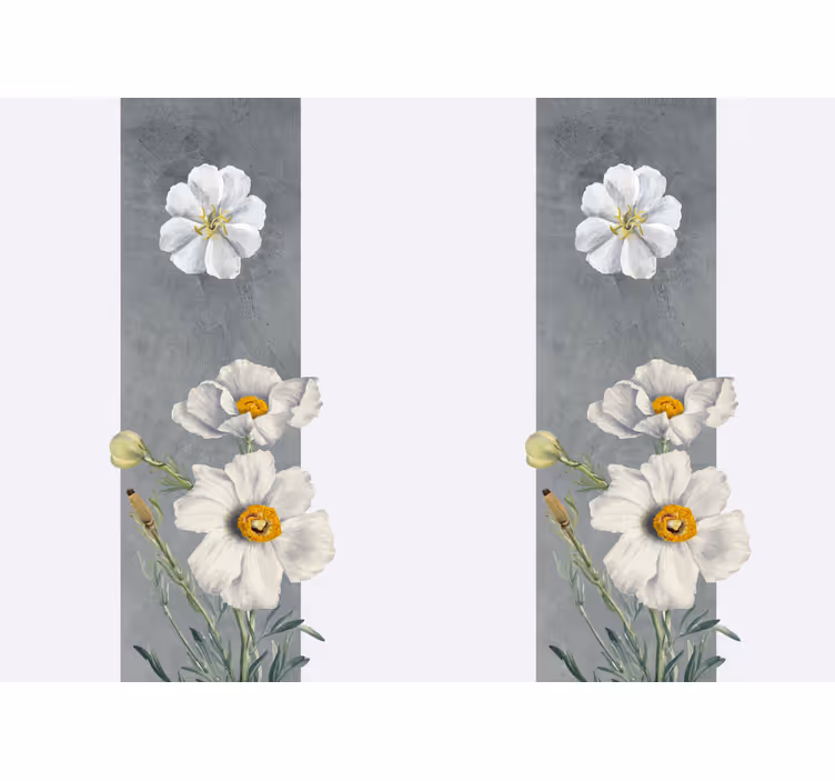 Mural de flores diseño elegante de margaritas - TenVinilo