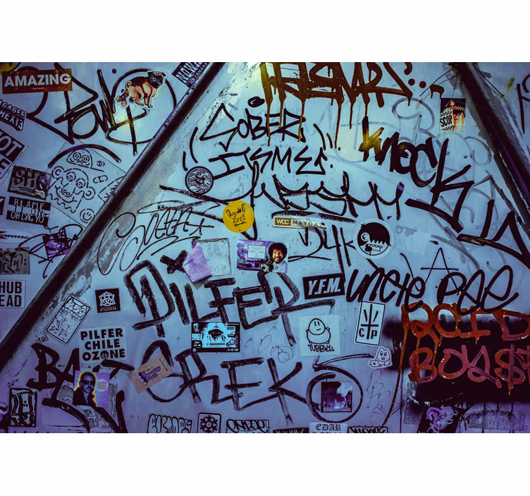 Fotomural arte urbano Diseño de pared de grafiti - TenVinilo