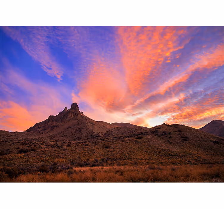 Fotomural cielo Colorido amanecer y montaña - TenVinilo