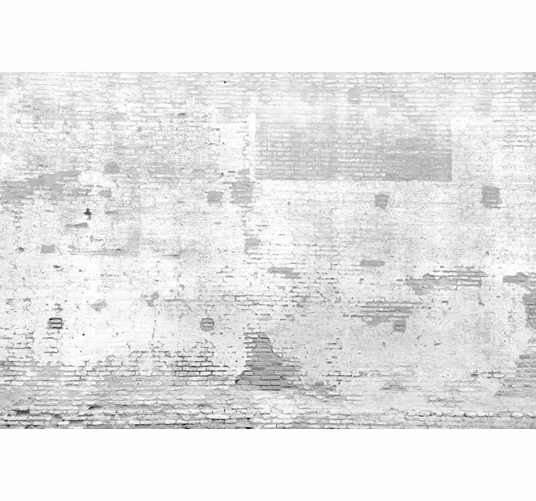 Fotomural imitación ladrillo muro viejo blanco - TenVinilo