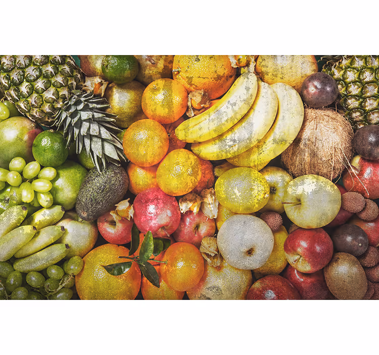 Fotomural imitación piedra fruta en concreto - TenVinilo