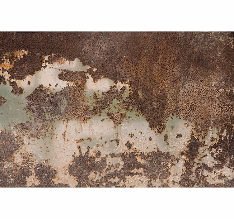 Fotomural texturas pared de metal viejo y oxidado - TenVinilo