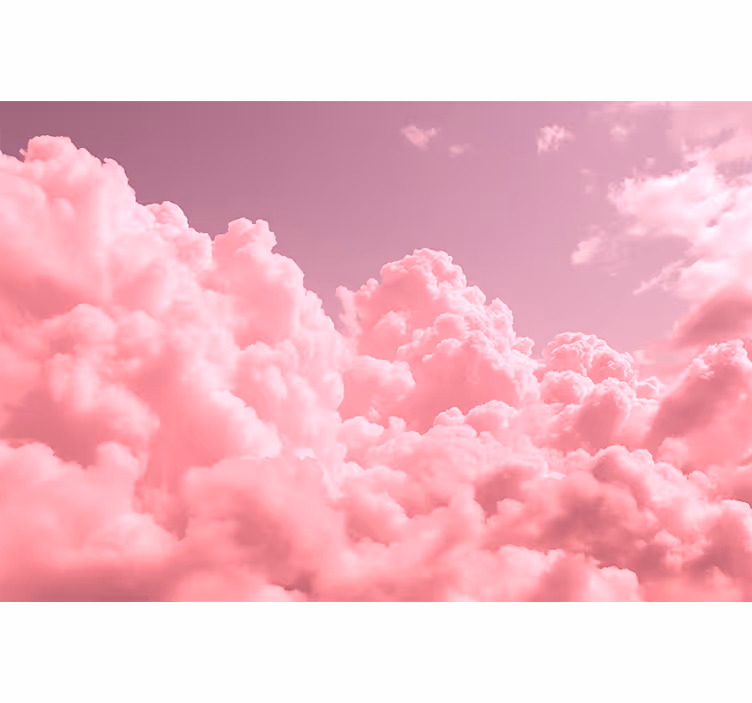 Fotomural infantiles nubes rosadas y esponjosas - TenVinilo