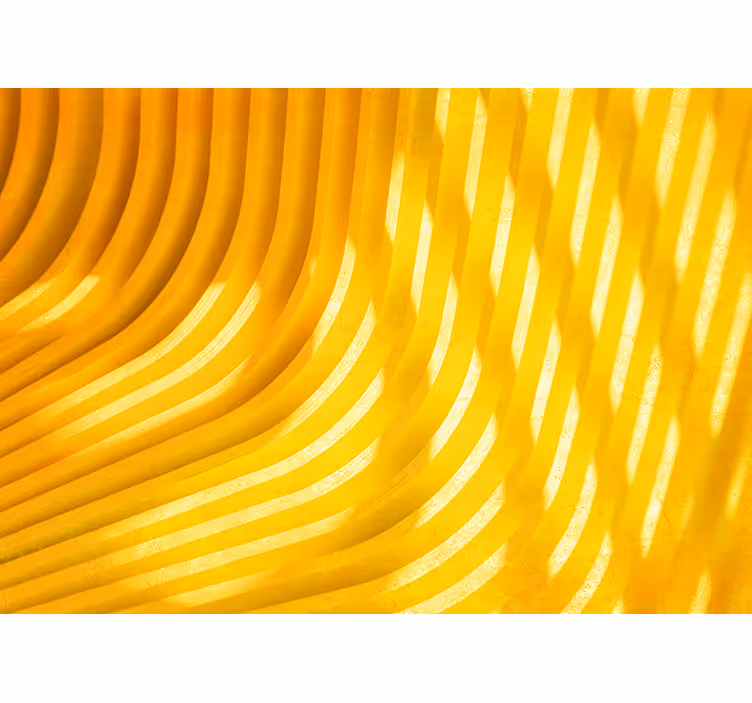 Fotomural amarillo ondas tridimensionales - TenVinilo