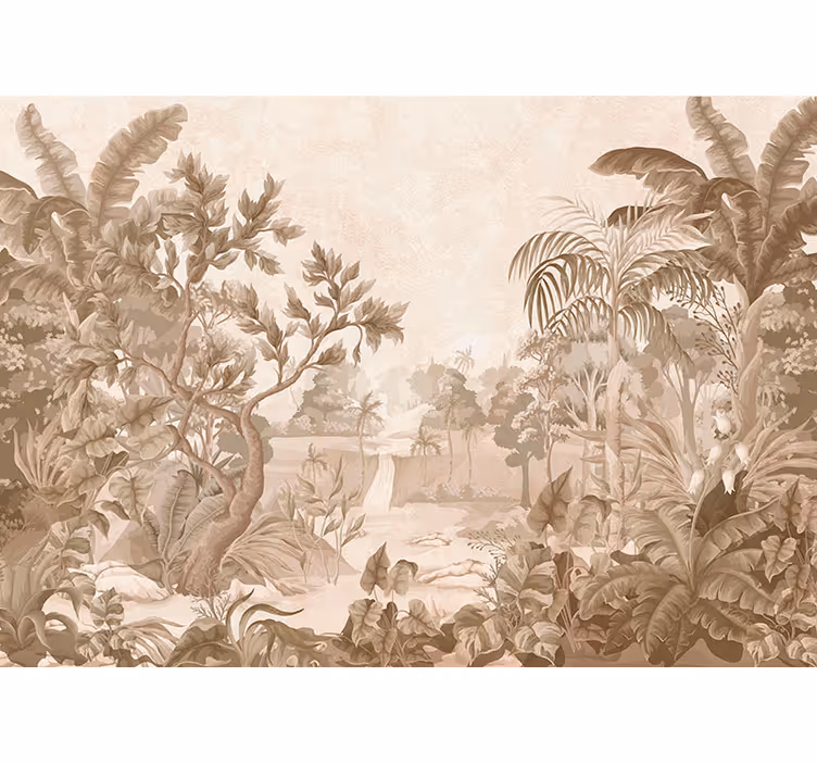 Mural vistas de una selva tropical - TenVinilo