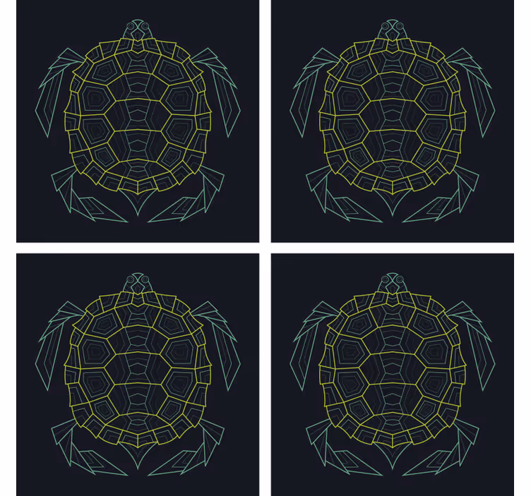 Portavasos frikis figura de tortuga geométrica - TenVinilo