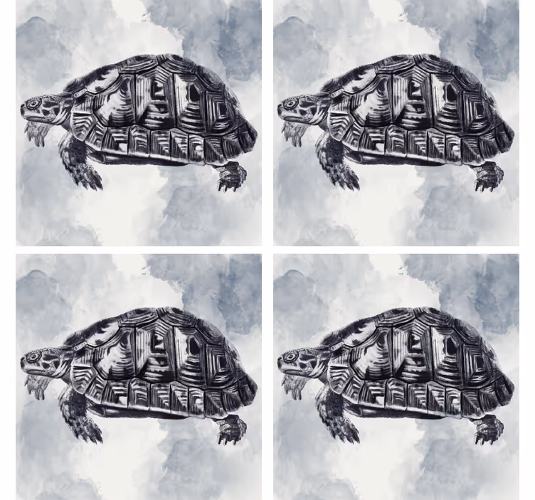 Portavasos frikis ilustración artística de tortuga - TenVinilo