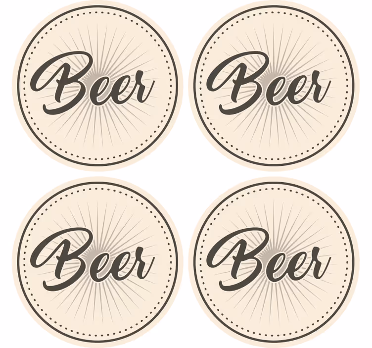 Posavasos cerveza texto cerveza - TenVinilo