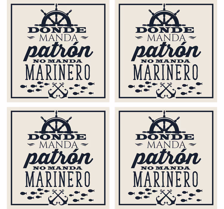 Posavasos frase donde manda patrón - TenVinilo