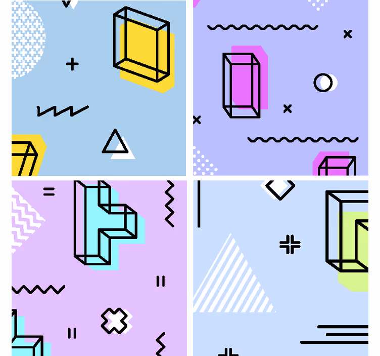 Portavasos frikis juego de patrones geométricos - TenVinilo