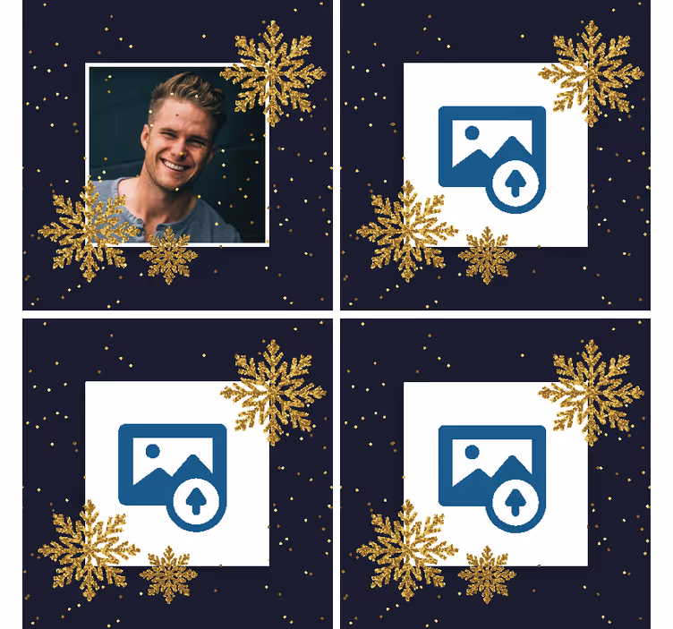 Posavasos navideños marco fotos navidad - TenVinilo