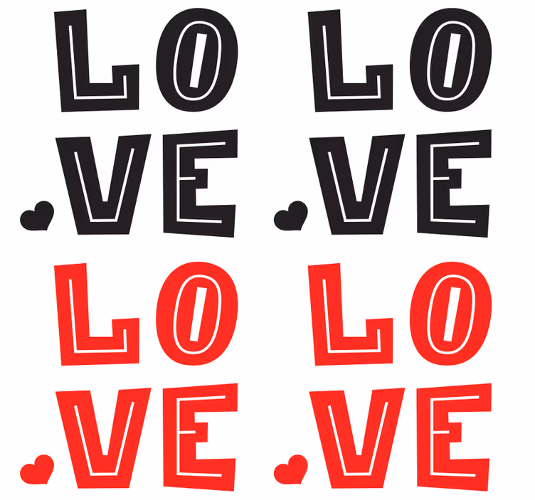 Portavasos con frases tipografía amor enérgico - TenVinilo