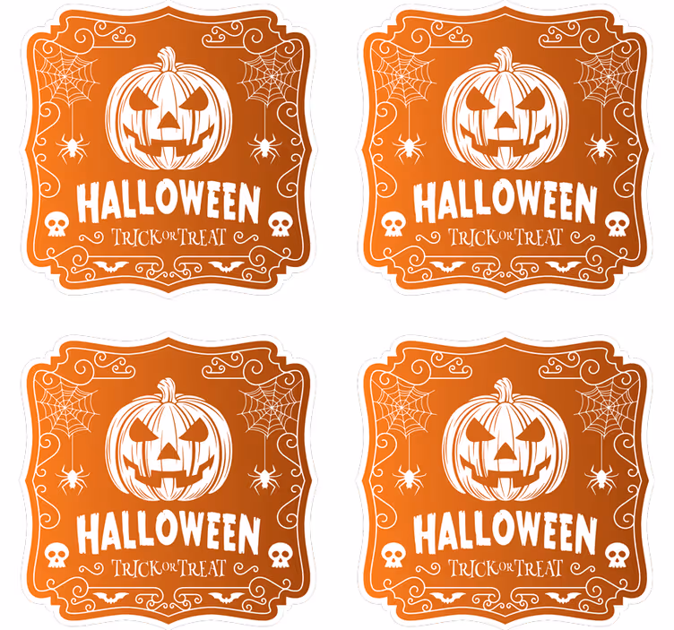 Portavasos halloween diseño de calabaza - TenVinilo