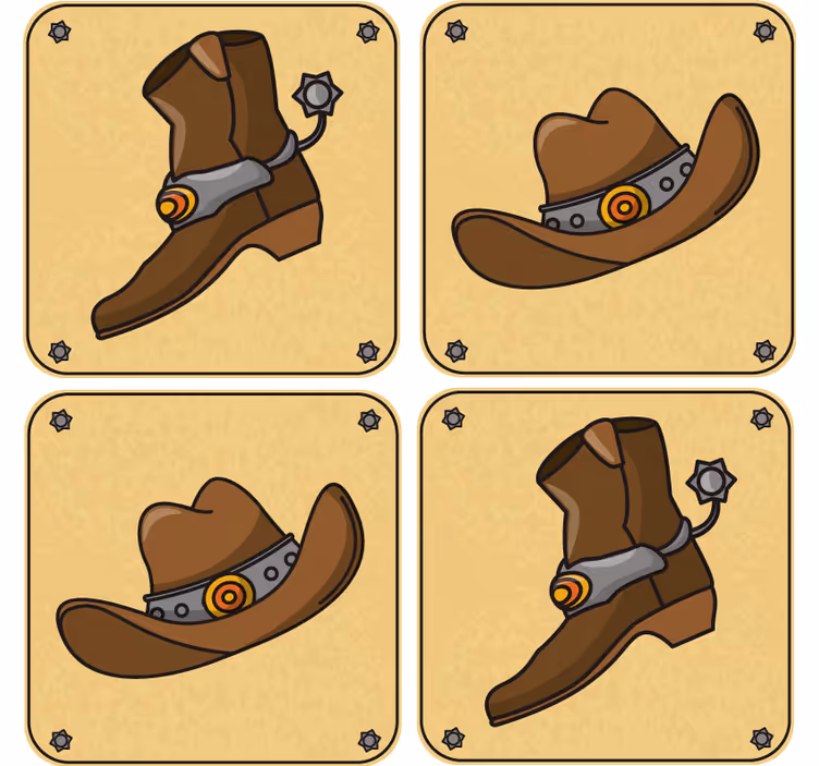 Portavasos frikis sombrero y botas de vaquero - TenVinilo