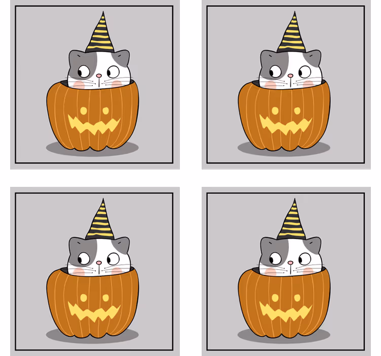 Posavasos Halloween gatito lindo - TenVinilo