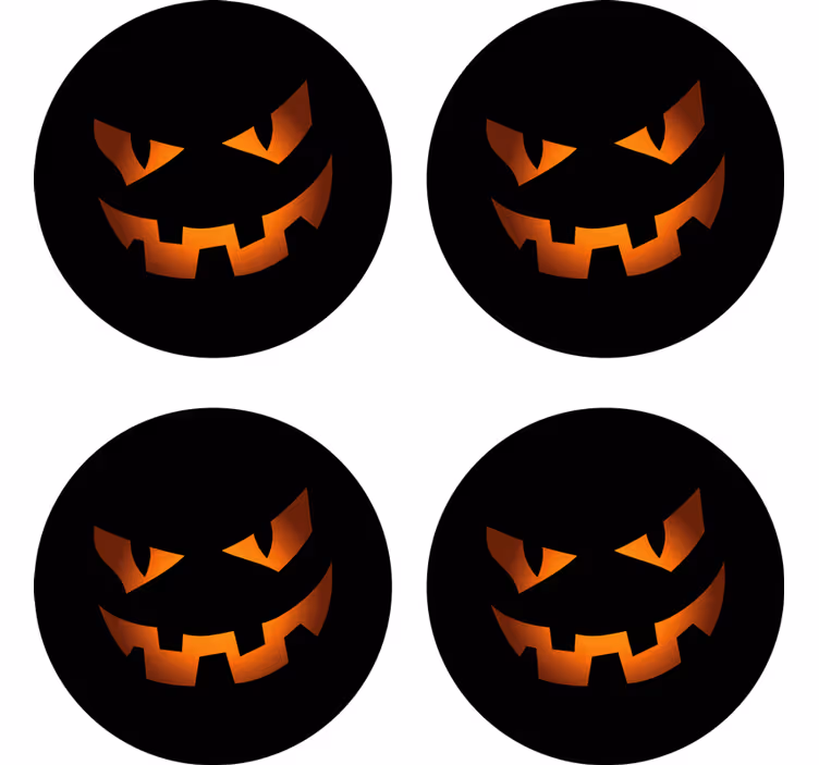 Posavasos Halloween cara aterradora - TenVinilo