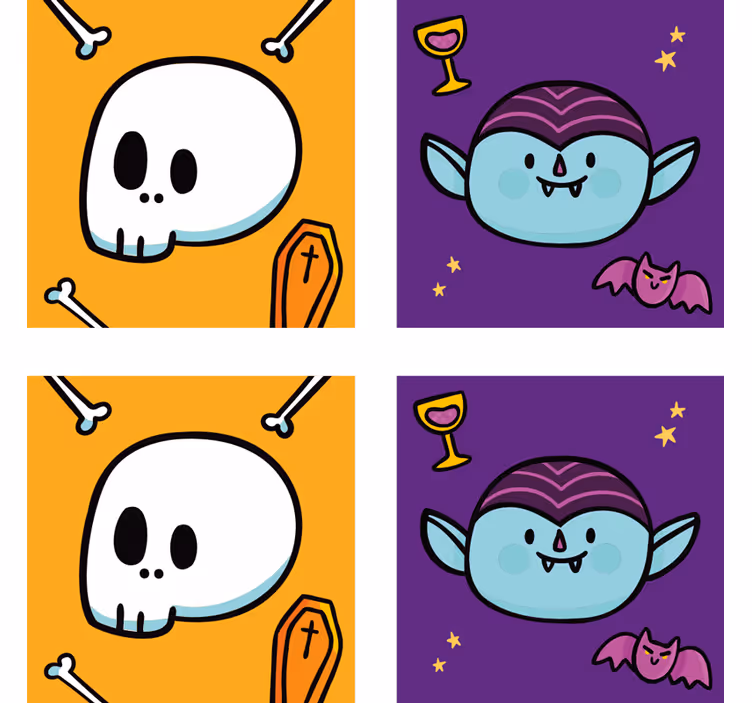 Portavasos halloween caras de vampiro divertidas - TenVinilo