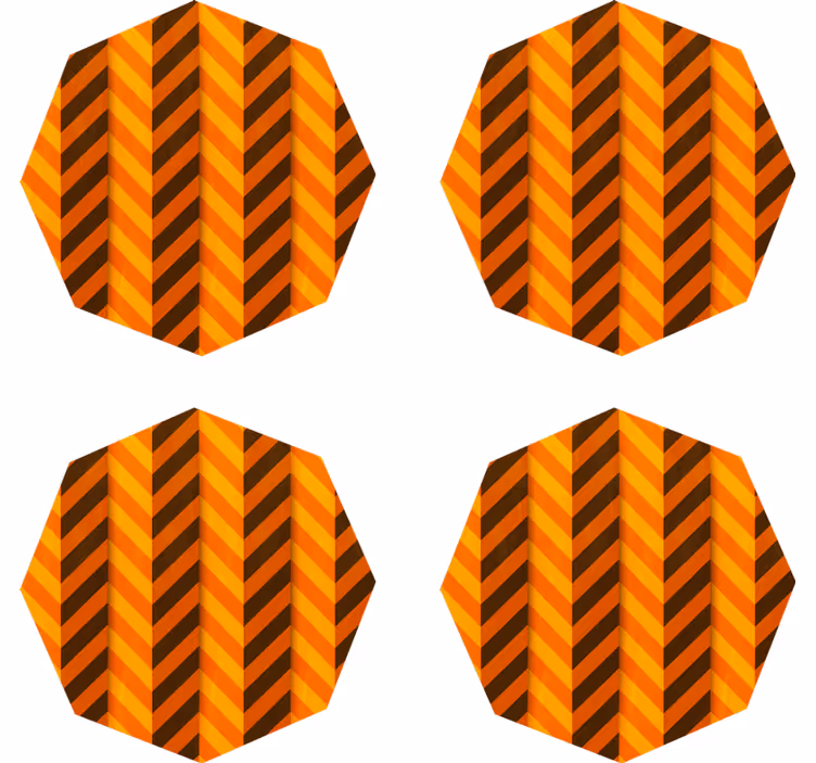 Portavasos halloween patrón de chevron naranja - TenVinilo