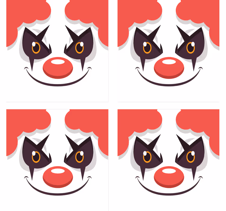 Portavasos frikis diseño de cara de payaso juguetón - TenVinilo