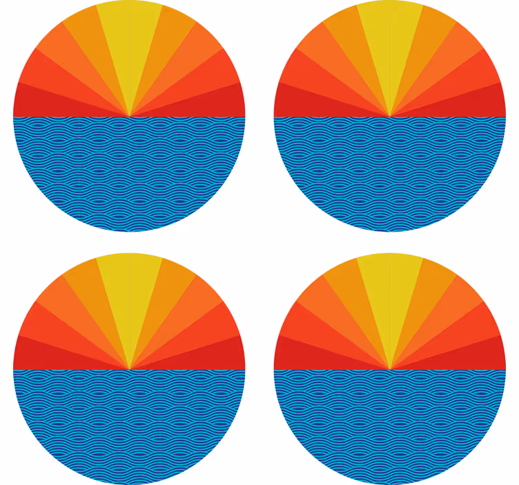 Portavasos frikis patrón geométrico circular vibrante - TenVinilo