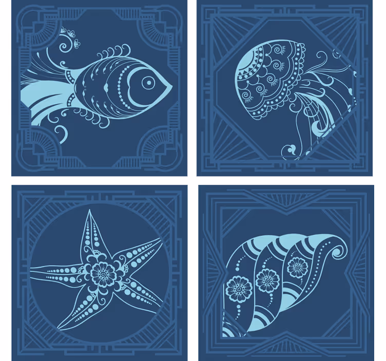 Portavasos frikis criaturas marinas caprichosas - TenVinilo