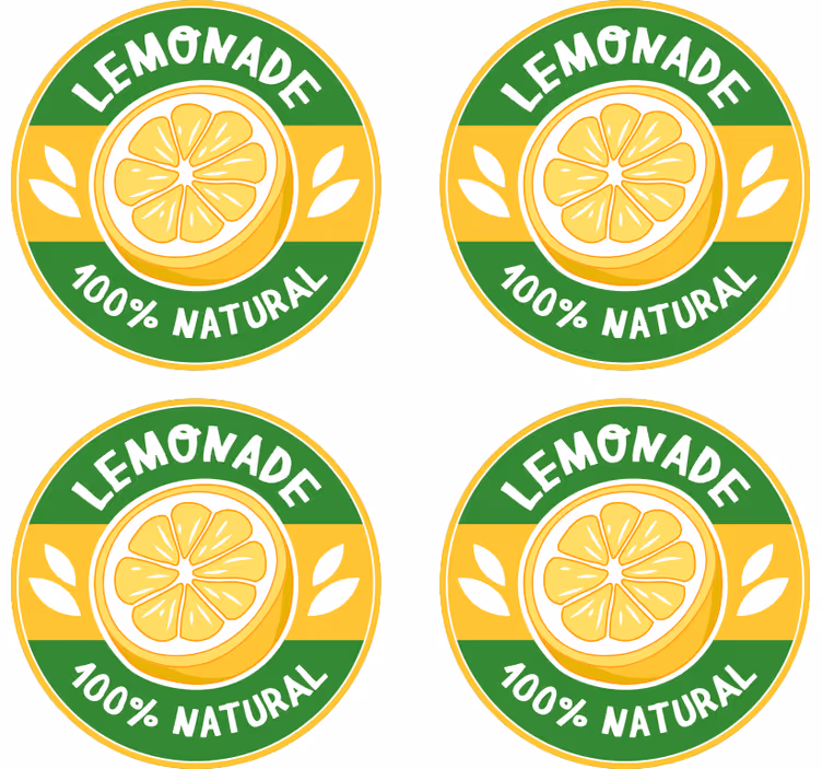 Portavasos con frases rodaja de limón natural - TenVinilo