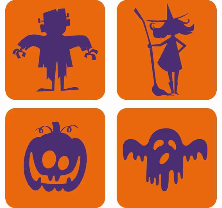 Posavasos frikis halloween diferentes imágenes - TenVinilo