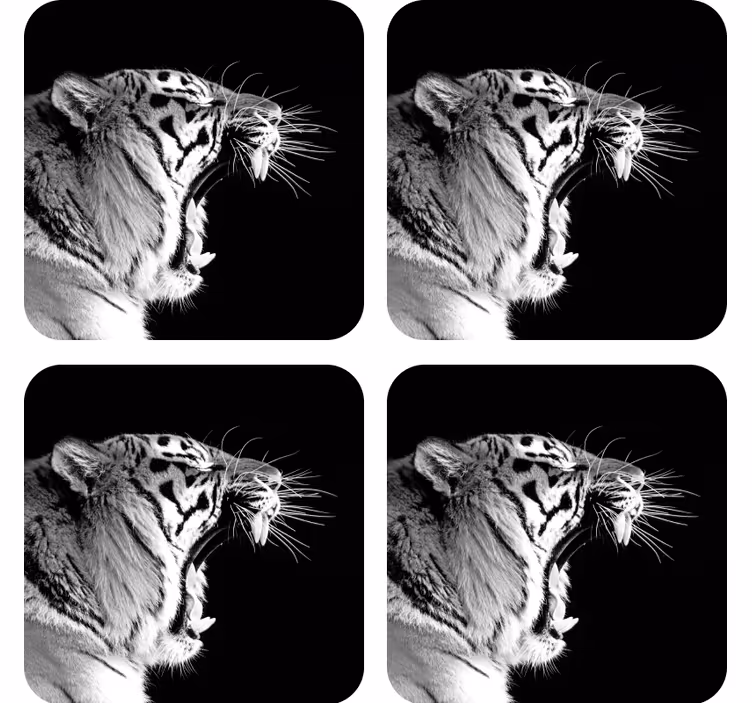 Portavasos frikis perfil de tigre majestuoso - TenVinilo