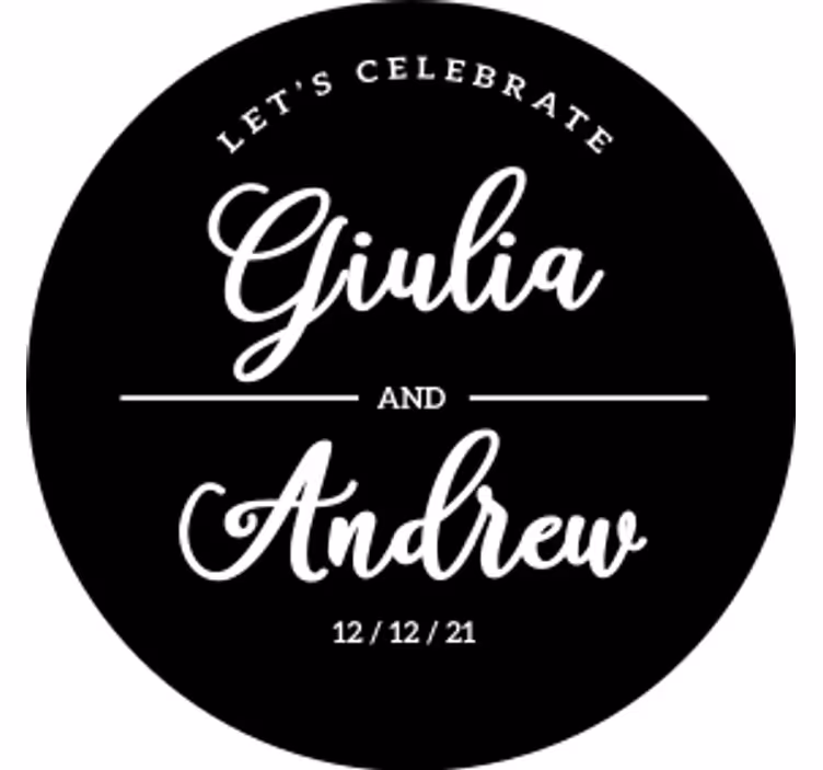 Posavasos boda Celebremos nombres personalizados - TenVinilo